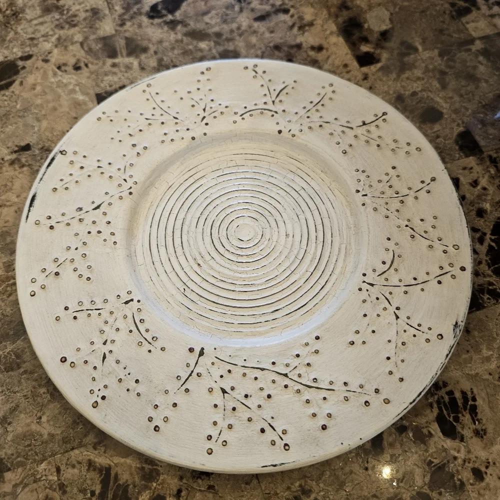 Yankee Candle Large Stoneberry Shade & Plate RARE WHITE Set Jar Candle Topper 👀
